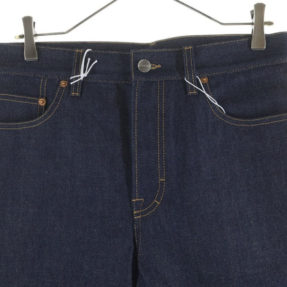 Gucci Patent Leather Patch Straight Pants Jeans Indigo — view 3
