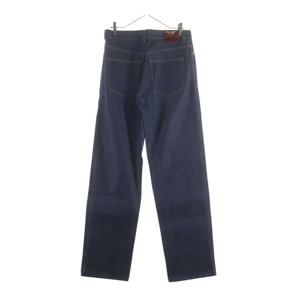 Gucci Patent Leather Patch Straight Pants Jeans Indigo — view 2