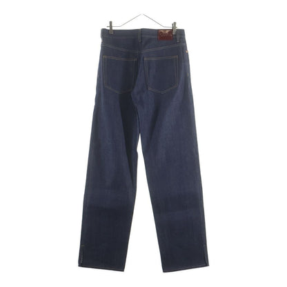 Gucci Patent Leather Patch Straight Pants Jeans Indigo — view 2
