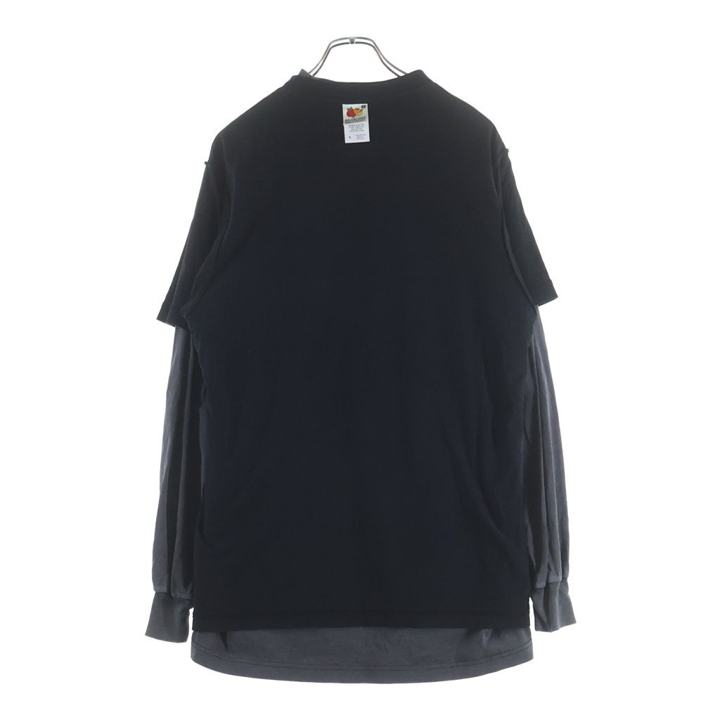 Balenciaga Inside Out Vintage Jersey Layered L S T-Shirt Long Sleeve T Black — view 2