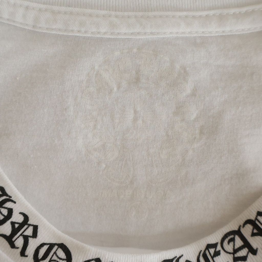Chrome Hearts CH T-Shirt Neck Logo Short Sleeve White — view 7