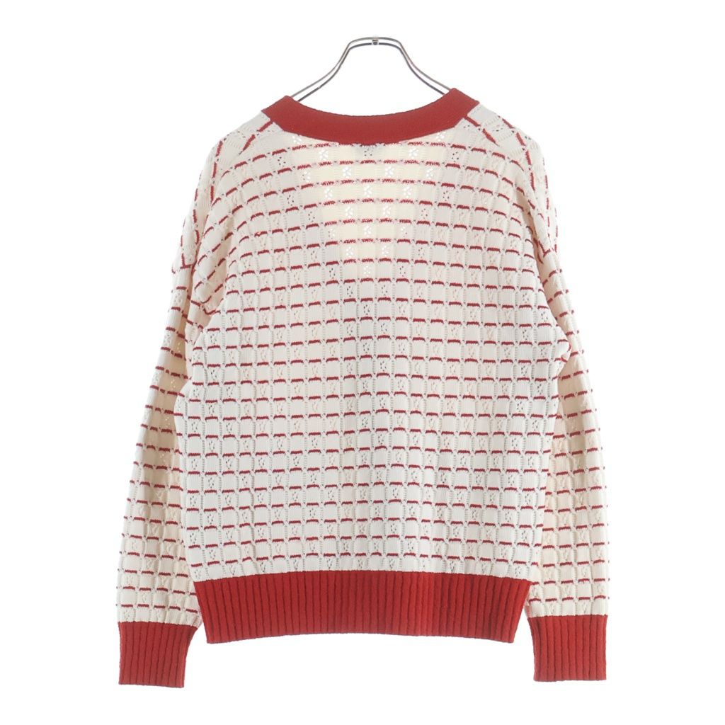 Chanel Rhinestone Bijou Button Long Sleeve Knit Cardigan White — view 2