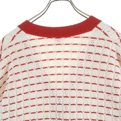 Chanel Rhinestone Bijou Button Long Sleeve Knit Cardigan White — view 4
