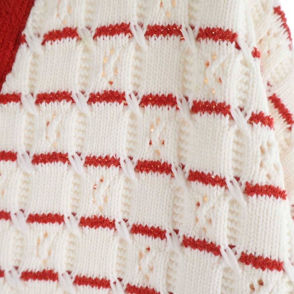 Chanel Rhinestone Bijou Button Long Sleeve Knit Cardigan White — view 5