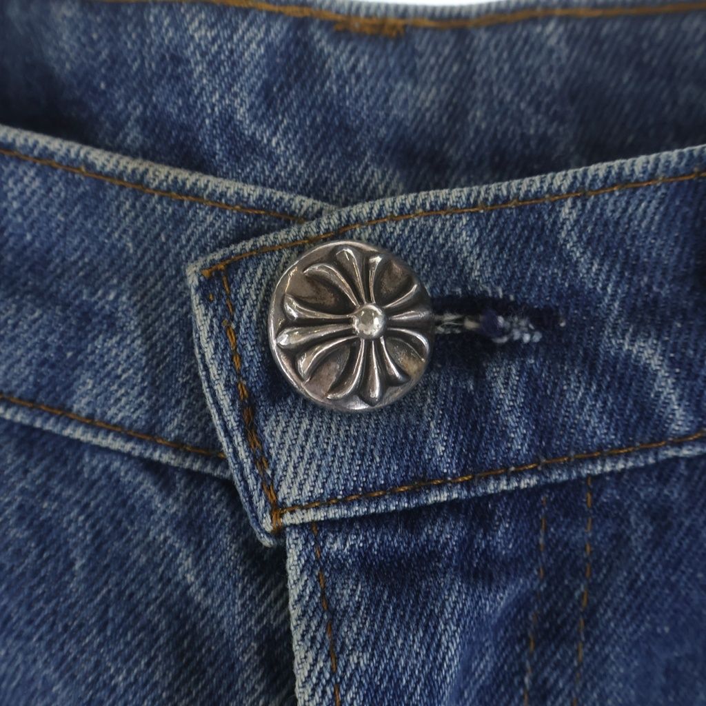 Chrome Hearts Vntg Jean Blu Orng Tab Cross Patch Washed Pants — view 5