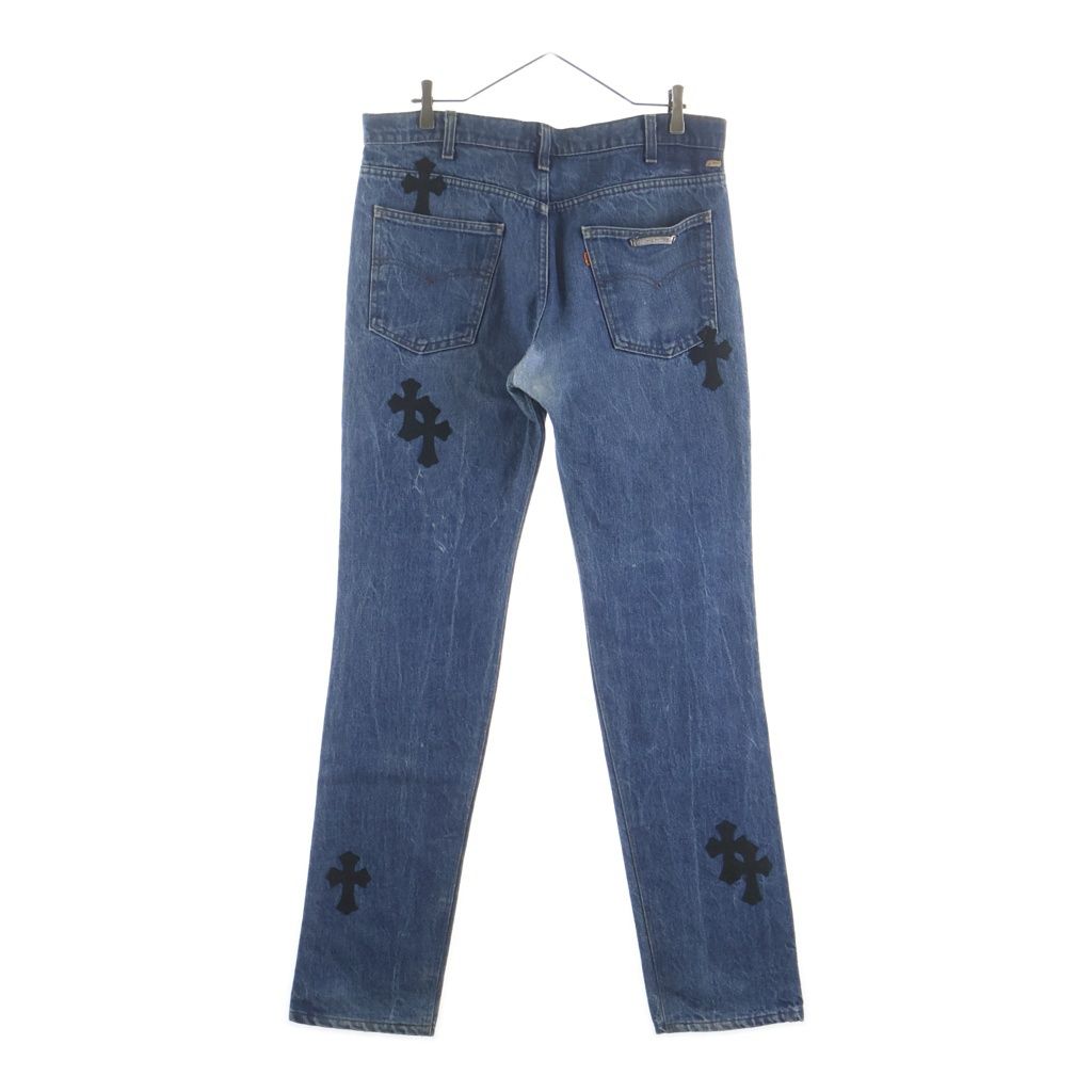 Chrome Hearts Vntg Jean Blu Orng Tab Cross Patch Washed Pants — view 2