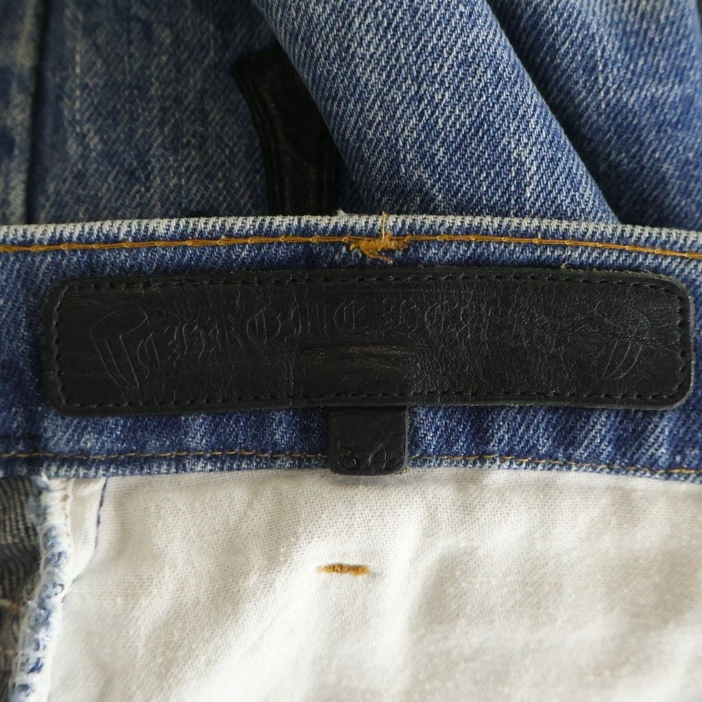 Chrome Hearts Vntg Jean Blu Orng Tab Cross Patch Washed Pants — view 7