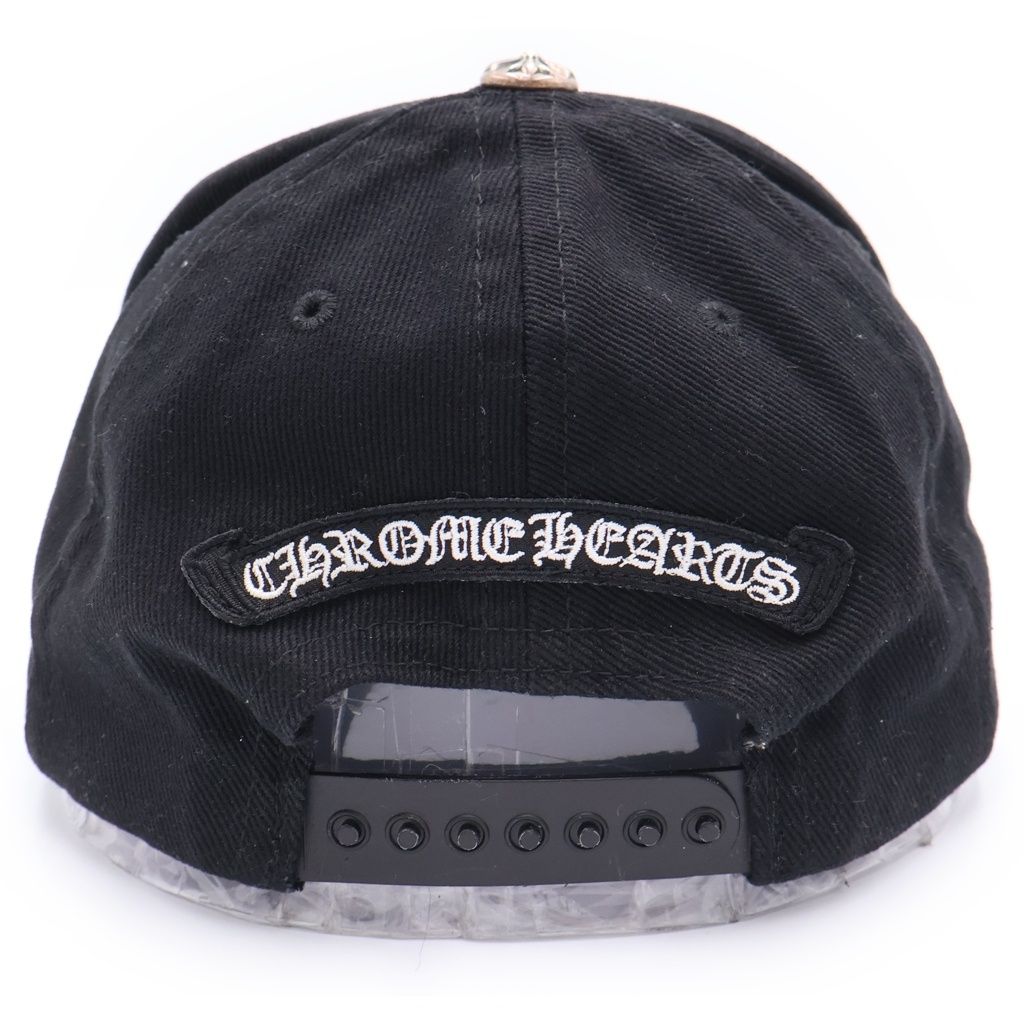 Chrome Hearts Vertical Logo Hat CH Baseball Cap Hat Black — view 2