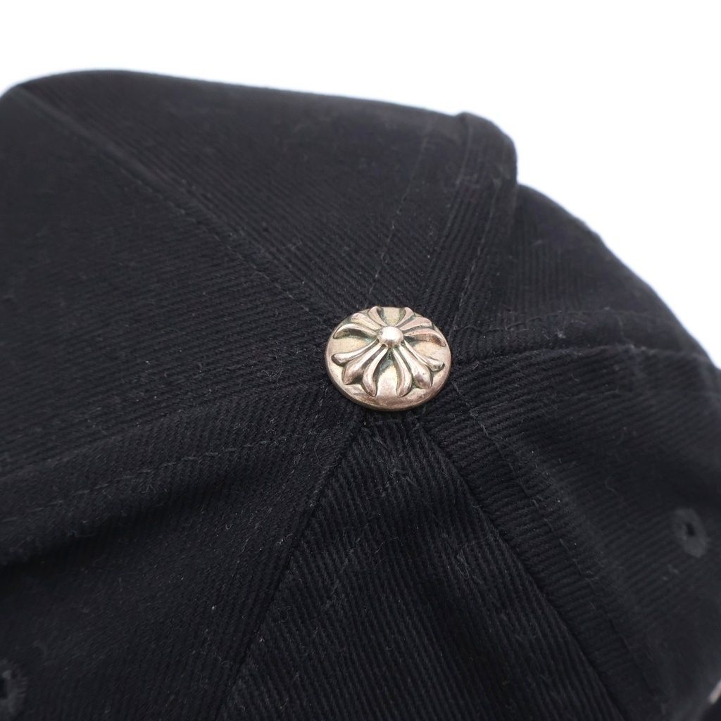 Chrome Hearts Vertical Logo Hat CH Baseball Cap Hat Black — view 6