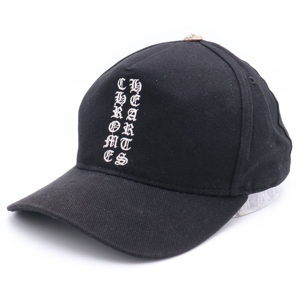Chrome Hearts Vertical Logo Hat CH Baseball Cap Hat Black