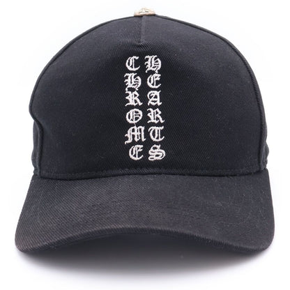 Chrome Hearts Vertical Logo Hat CH Baseball Cap Hat Black — view 4