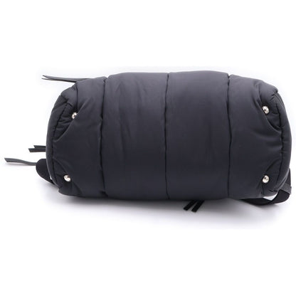 Prada Bomber Tessuto 2-Way Shoulder Bag Black Nylon Silver — view 4