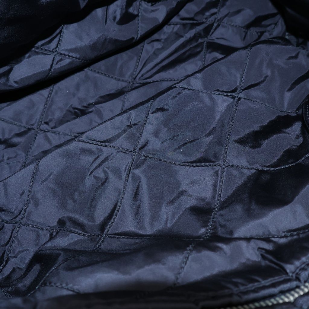 Prada Bomber Tessuto 2-Way Shoulder Bag Black Nylon Silver — view 5