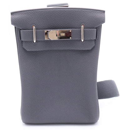 Hermes Hac a Dos PM Shoulder Bag Gray Togo Leather Silver