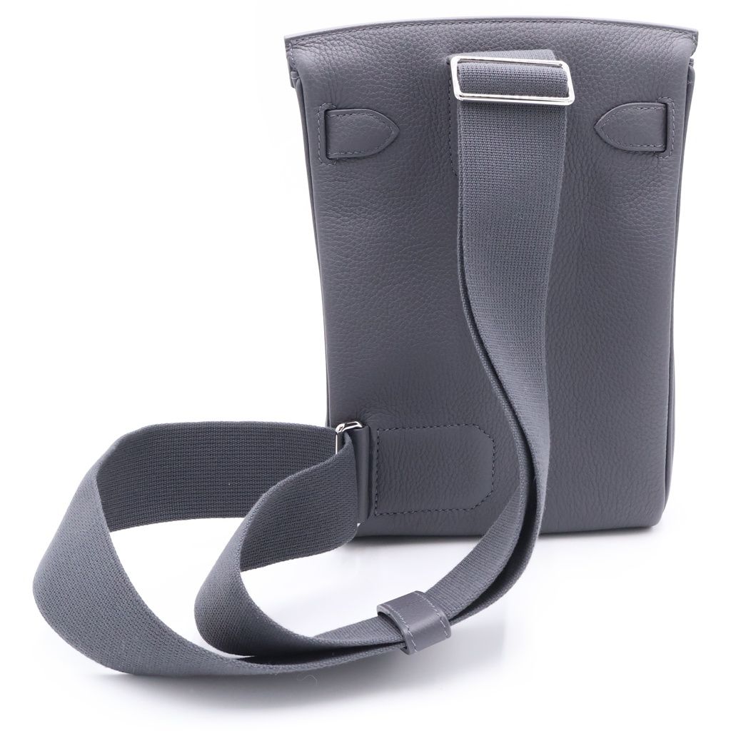 Hermes Hac a Dos PM Shoulder Bag Gray Togo Leather Silver — view 2