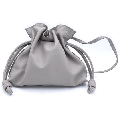Loewe Flamenco Leather 2-Way Shoulder Handbag Gray