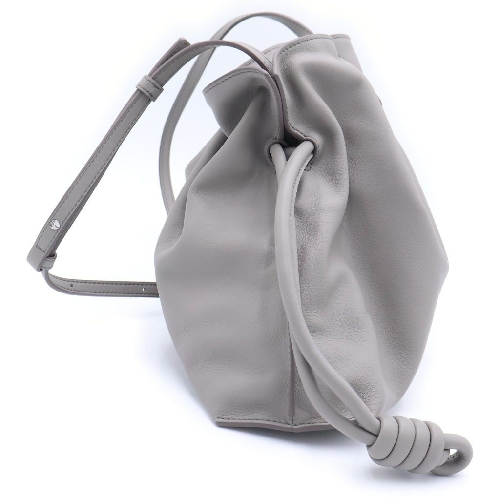Loewe Flamenco Leather 2-Way Shoulder Handbag Gray — view 3