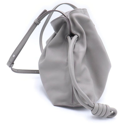 Loewe Flamenco Leather 2-Way Shoulder Handbag Gray — view 3