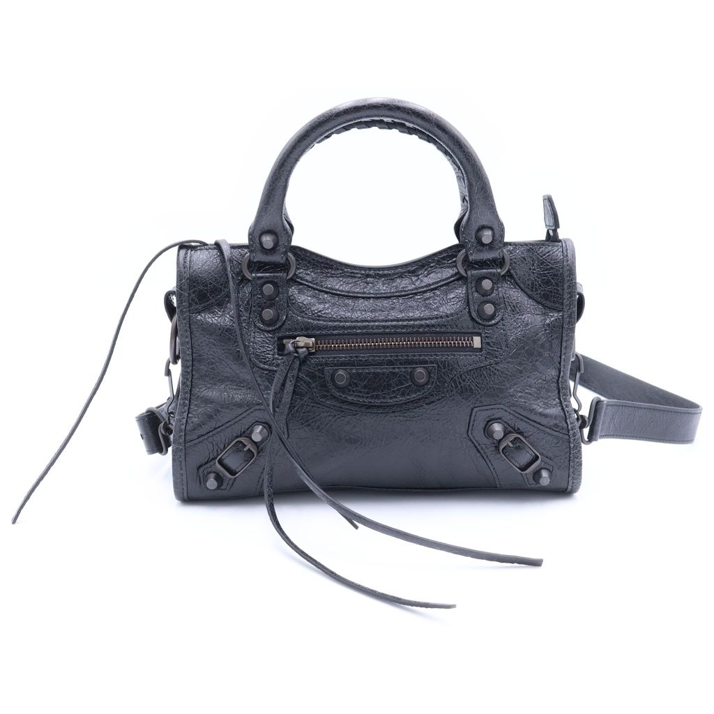 Balenciaga le City Mini Leather 2-Way Bag Black