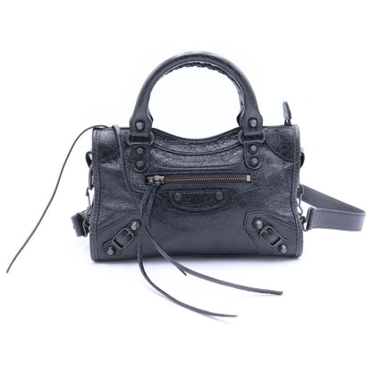 Balenciaga le City Mini Leather 2-Way Bag Black