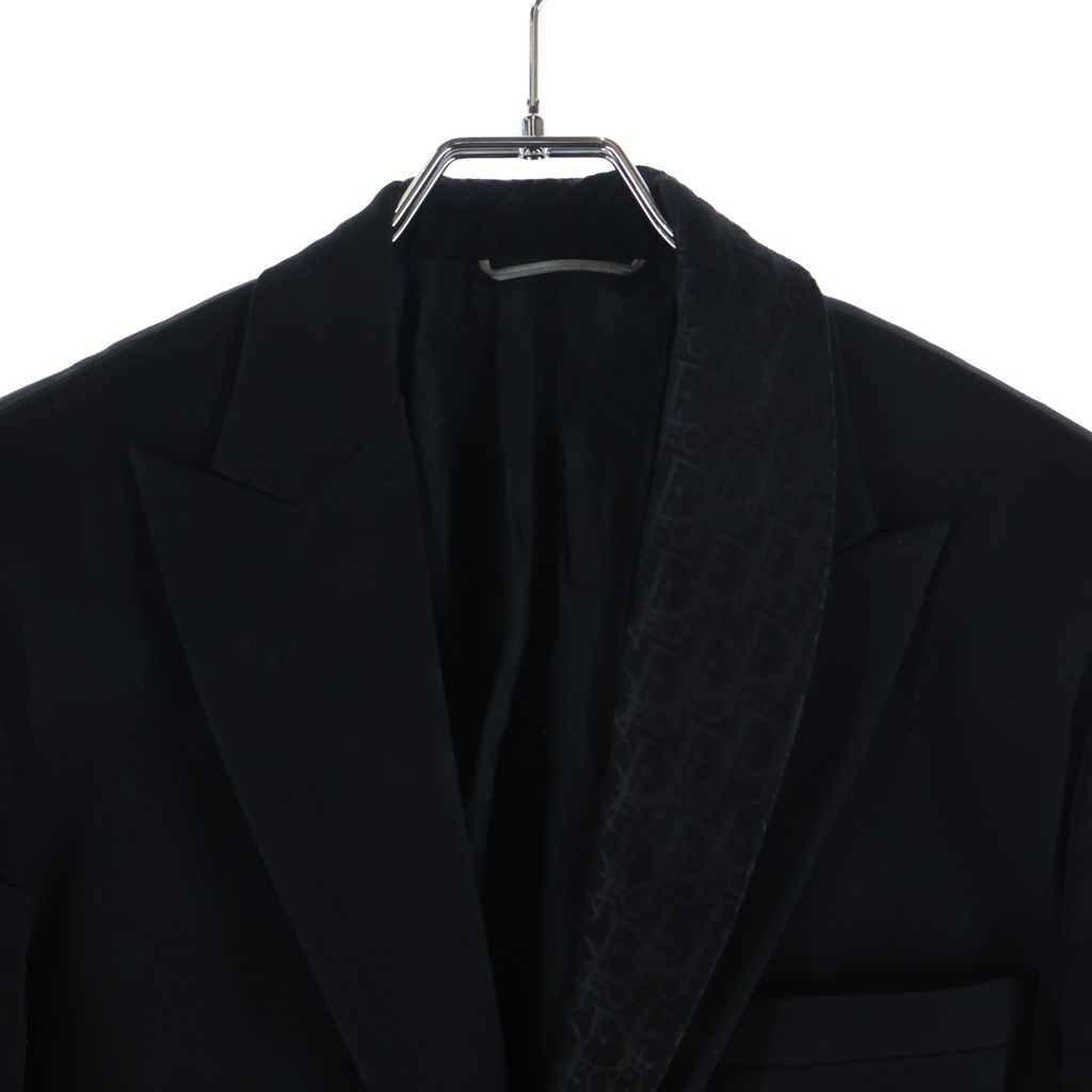 Dior Lapel Auction Oblique Switch Tailored Jacket Black — view 3