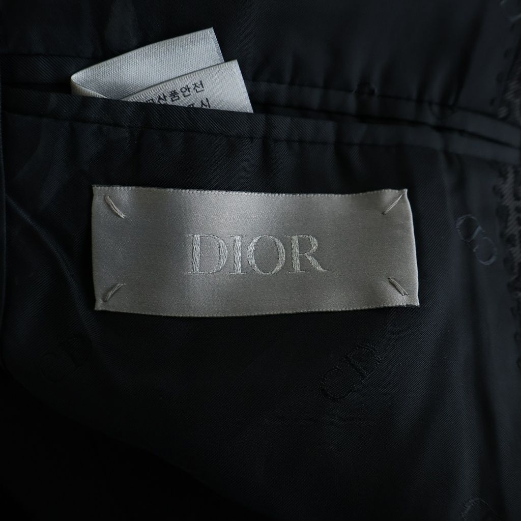 Dior Lapel Auction Oblique Switch Tailored Jacket Black — view 7