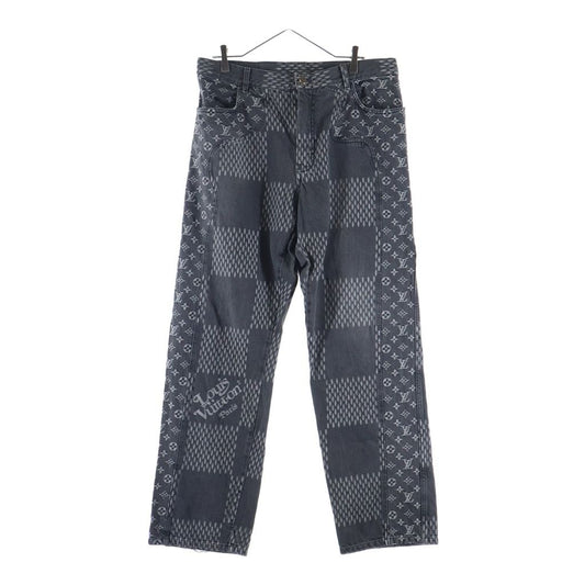Louis Vuitton Giant Damier Waves Monogram Pants Denim Black