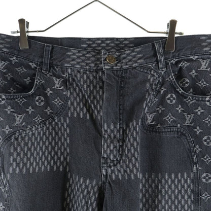 Louis Vuitton Giant Damier Waves Monogram Pants Denim Black — view 3