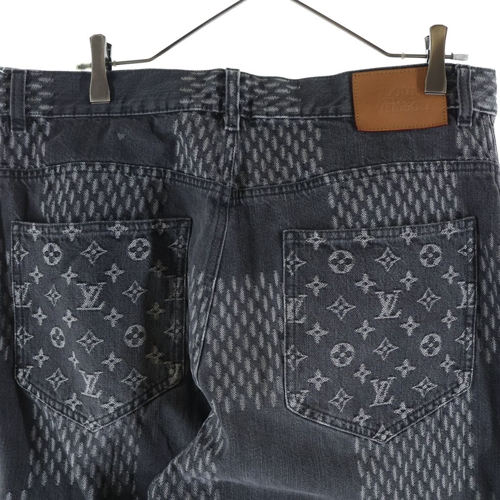 Louis Vuitton Giant Damier Waves Monogram Pants Denim Black — view 4
