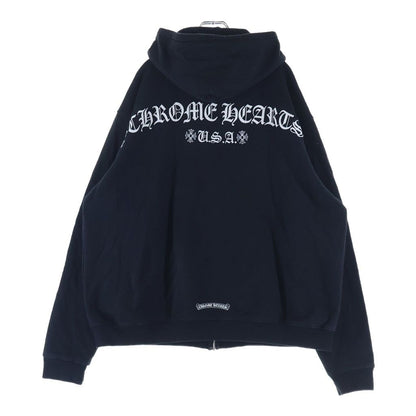 Chrome Hearts Sweatshirt HD Zip Chest Logo Print Back Arch Thermal Zip