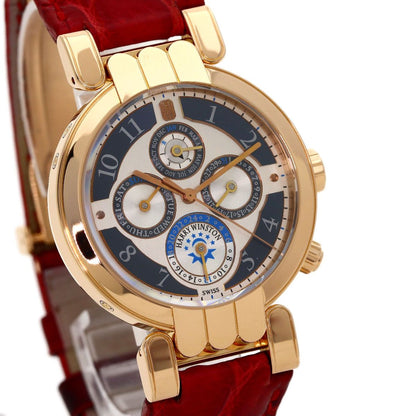 Harry Winston Premier 45 Pieces Limited Watch 18k Pink Gold Leather — view 4