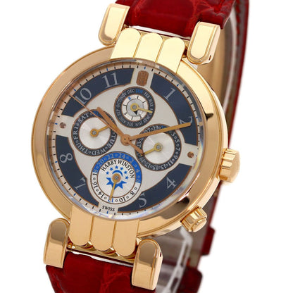 Harry Winston Premier 45 Pieces Limited Watch 18k Pink Gold Leather — view 3