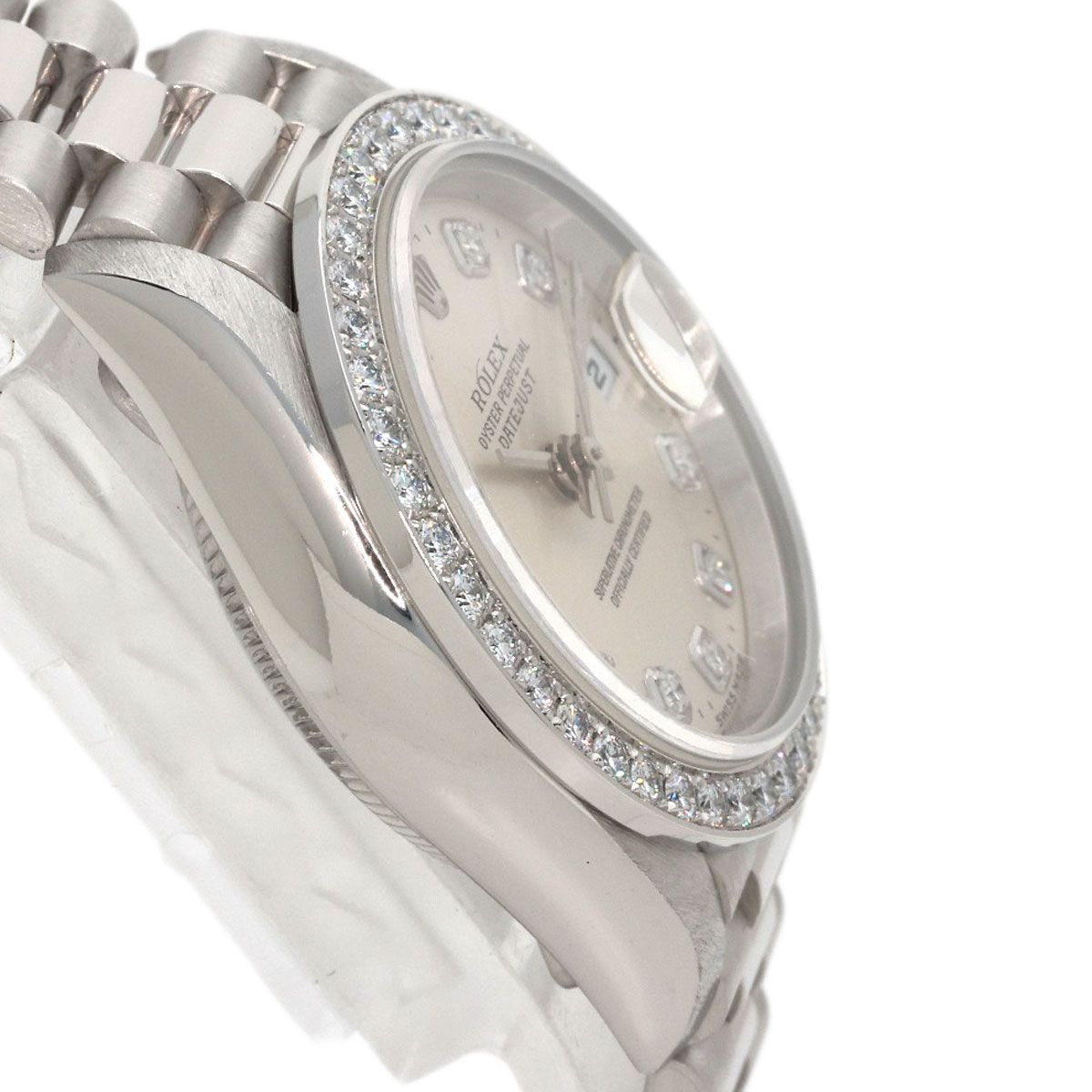 Rolex Datejust Diamond Watch PT — view 6