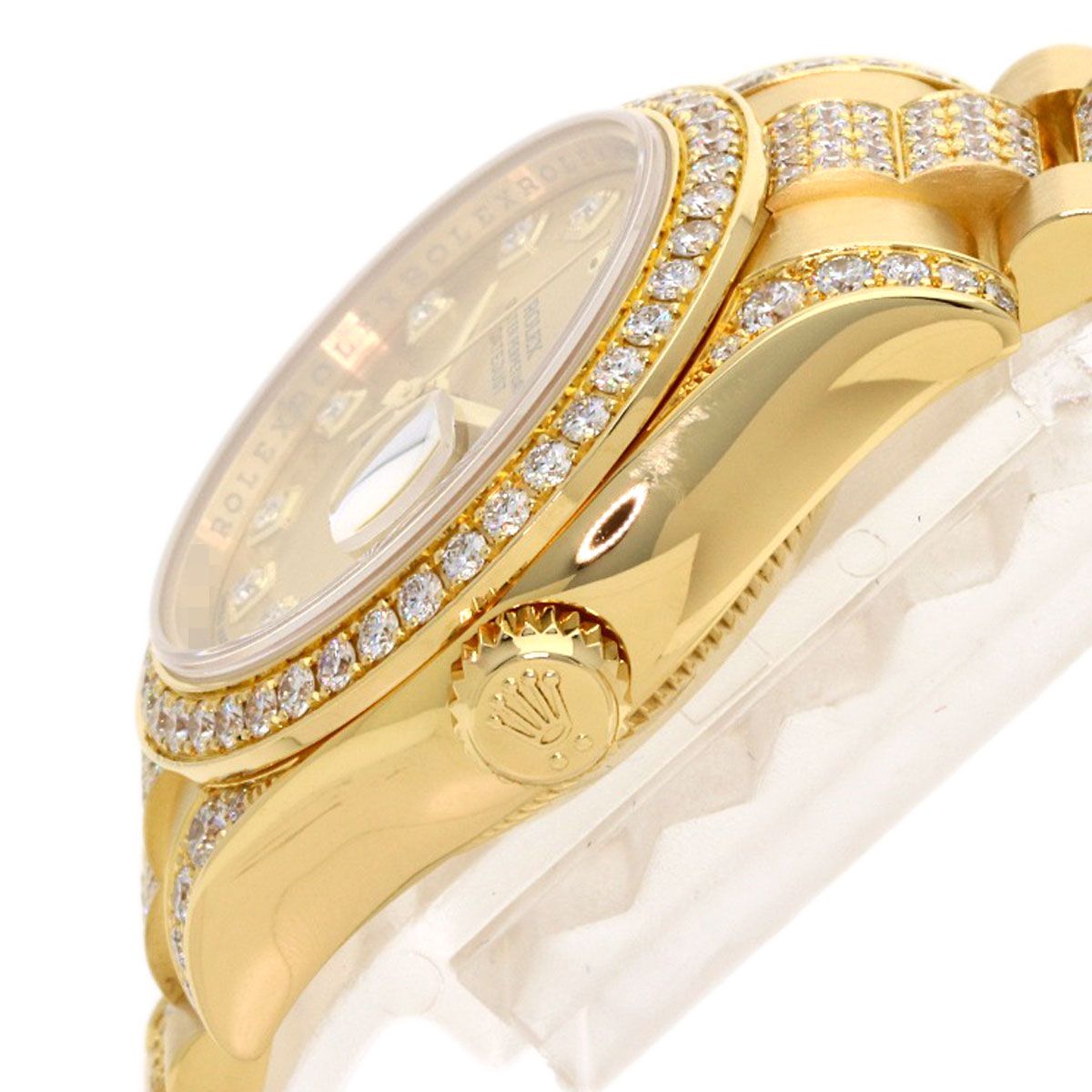 Rolex Datejust Diamond Watch 18k Yellow Gold Goldx — view 5