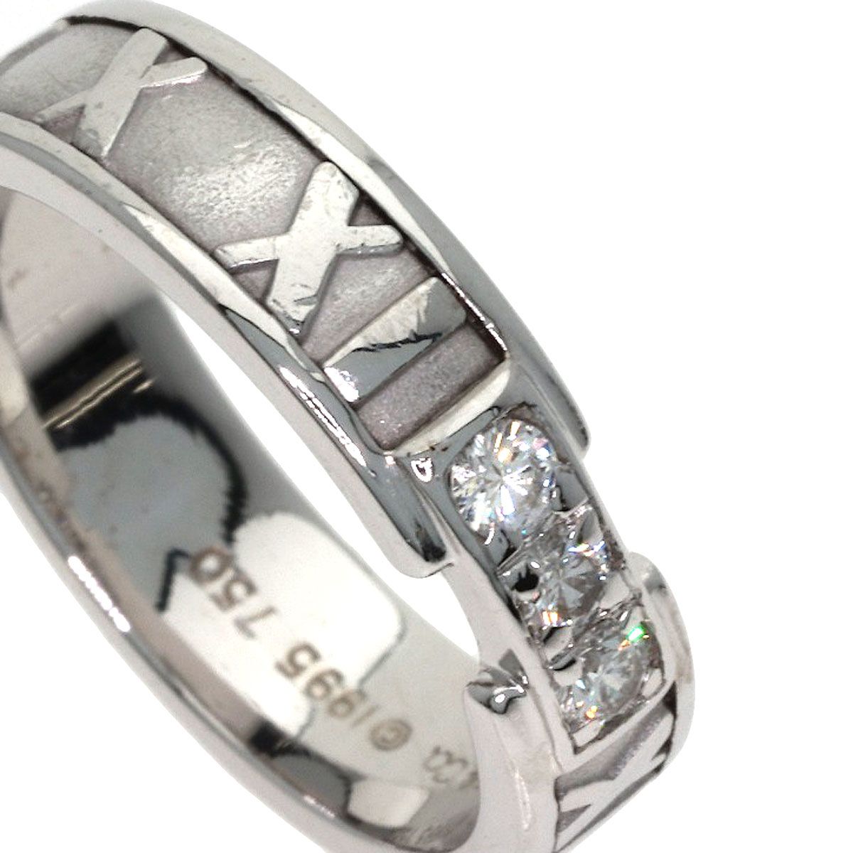 Tiffany & Co Atlas Diamond Ring 18k White Gold — view 9