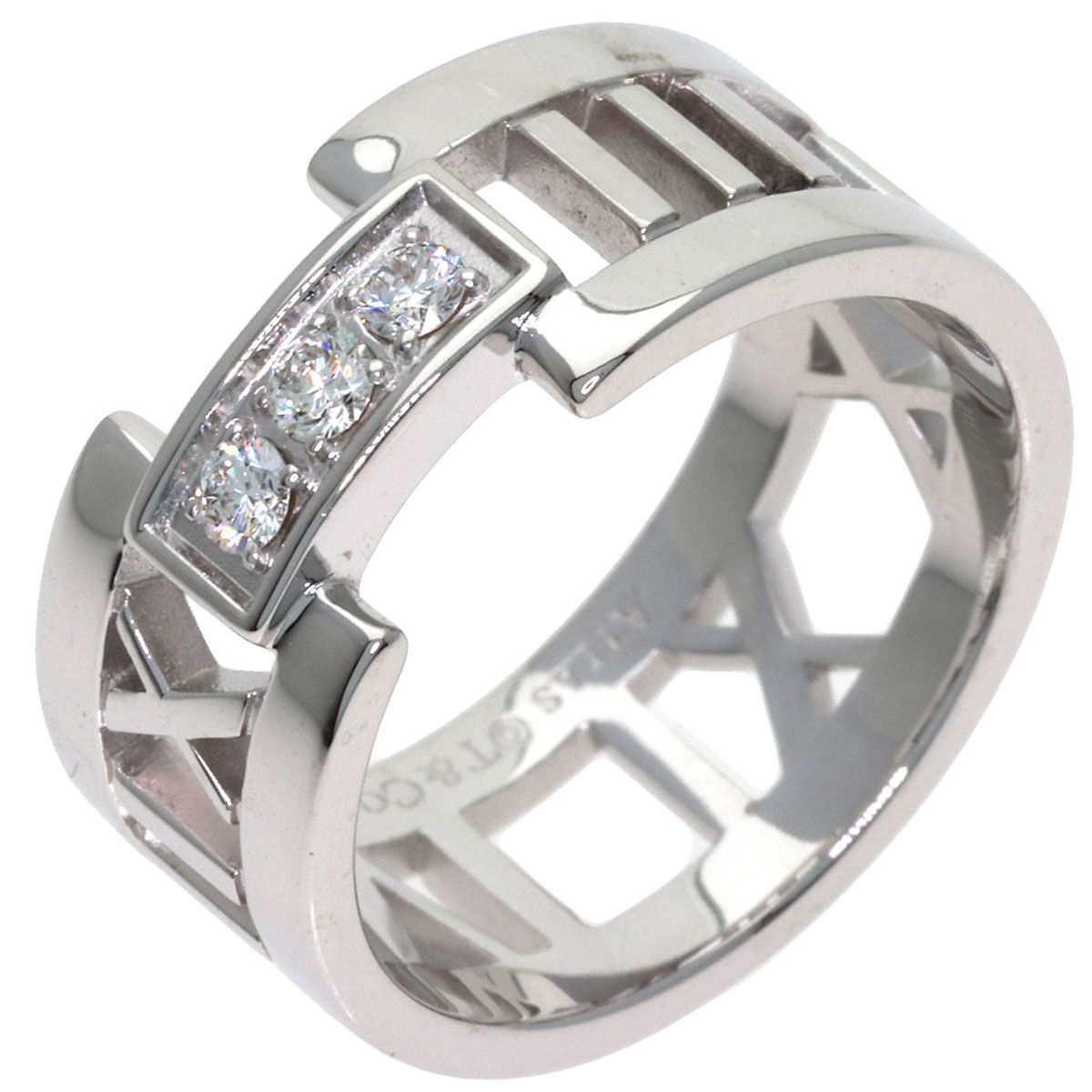 Tiffany & Co Atlas Open Diamond Ring 18k White Gold — view 2