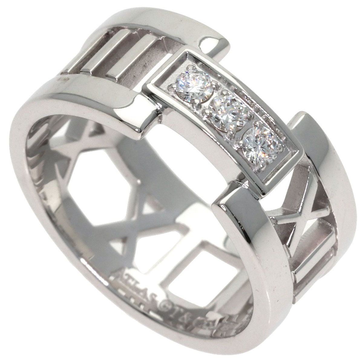 Tiffany & Co Atlas Open Diamond Ring 18k White Gold