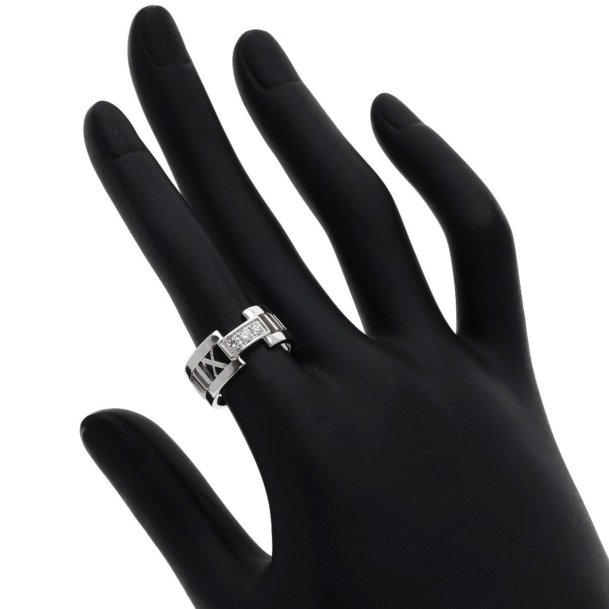 Tiffany & Co Atlas Open Diamond Ring 18k White Gold — view 6