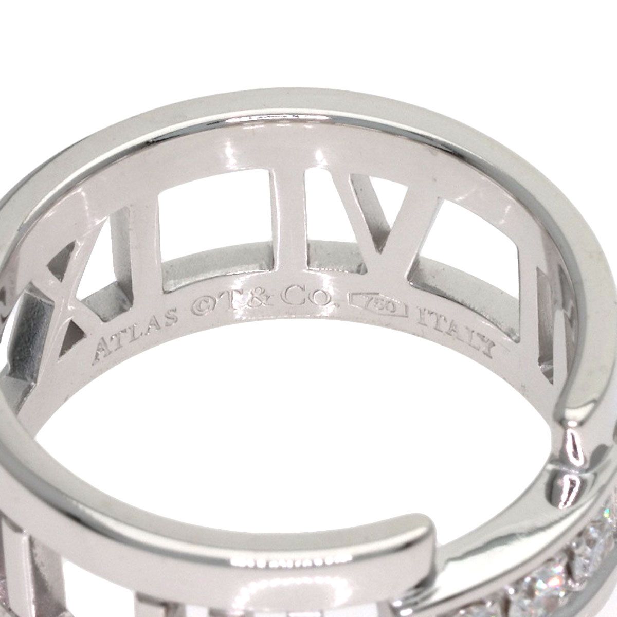 Tiffany & Co Atlas Open Diamond Ring 18k White Gold — view 5