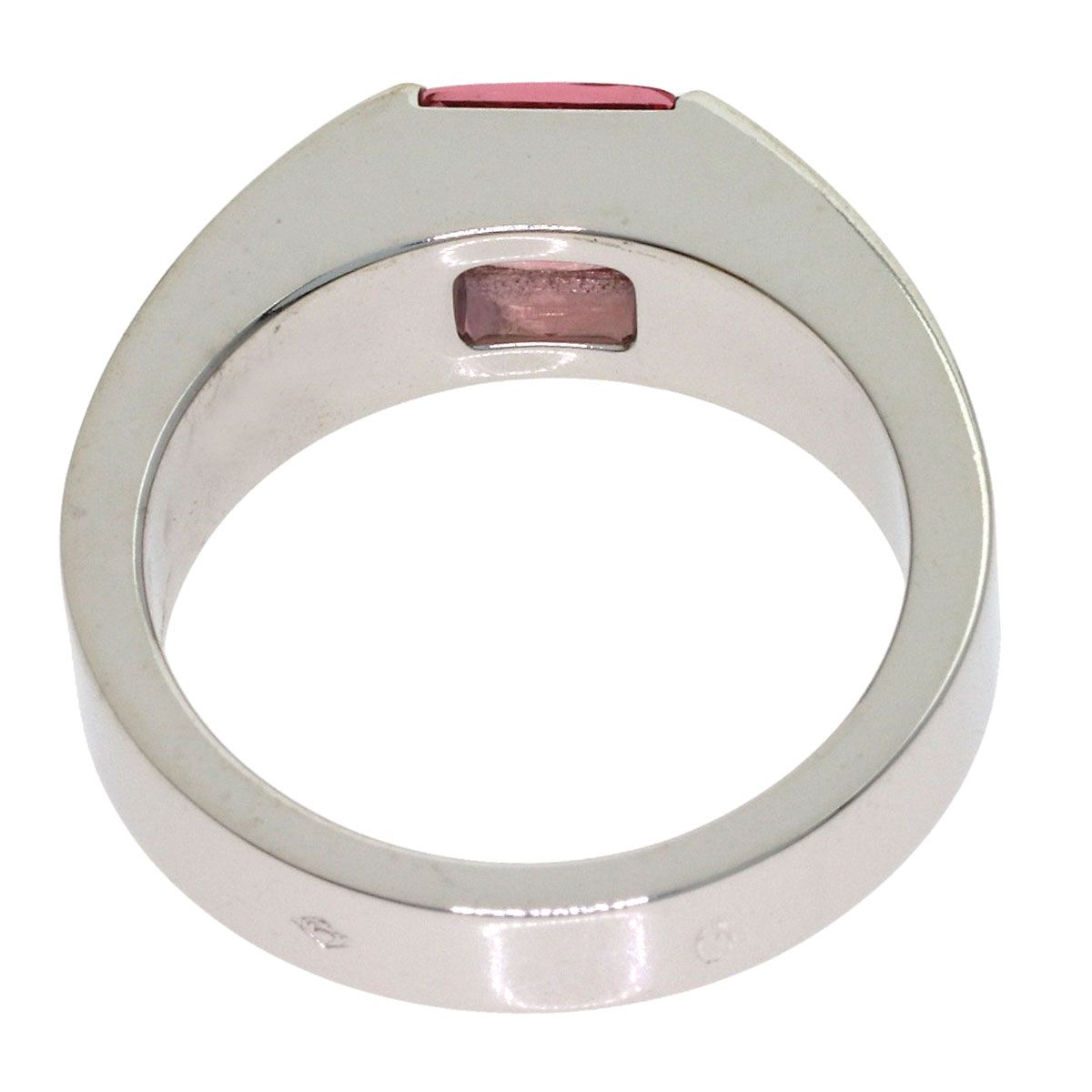 Cartier Tank Pink Tourmaline 52 Ring 18k White Gold — view 4