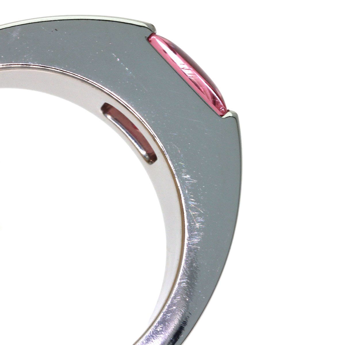Cartier Tank Pink Tourmaline 52 Ring 18k White Gold — view 7