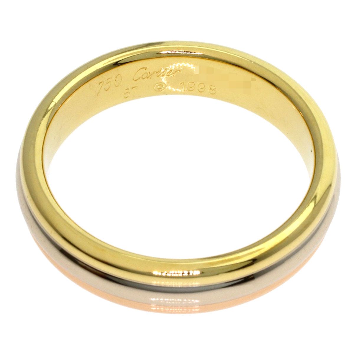 Cartier Three Color 57 Ring 18k Yellow Gold 18k Pink White — view 4