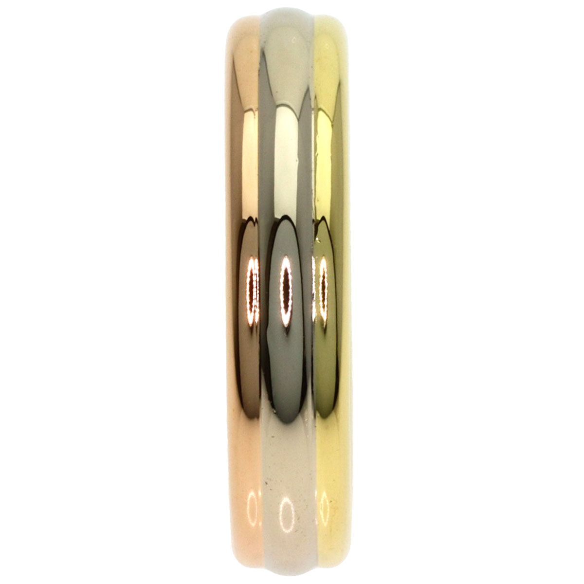 Cartier Three Color 57 Ring 18k Yellow Gold 18k Pink White — view 3