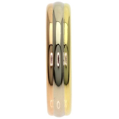 Cartier Three Color 57 Ring 18k Yellow Gold 18k Pink White — view 3