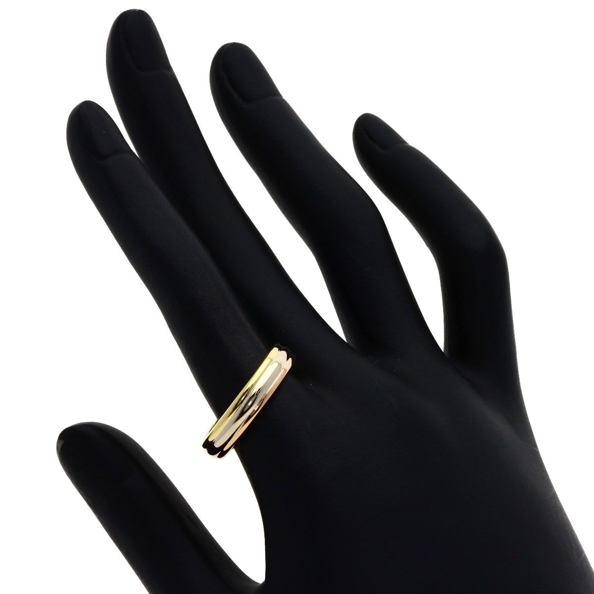 Cartier Three Color 57 Ring 18k Yellow Gold 18k Pink White — view 5