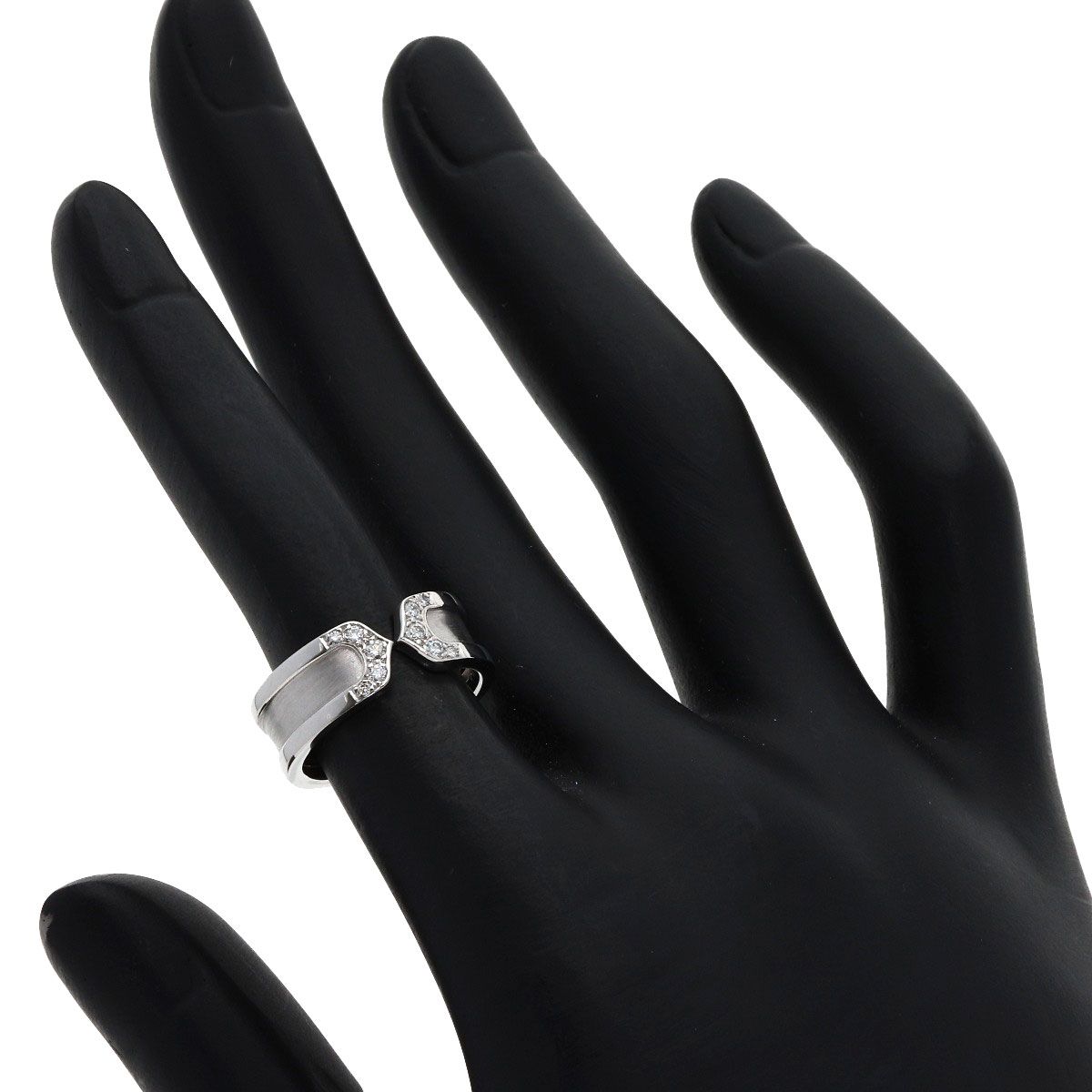 Cartier C2 Diamond 48 Ring 18k White Gold — view 6