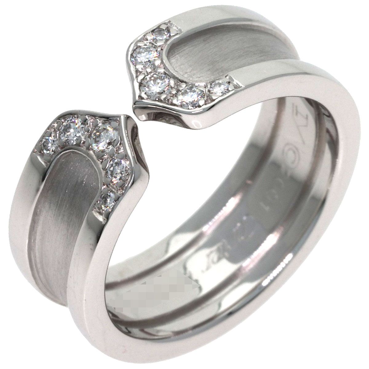 Cartier C2 Diamond 48 Ring 18k White Gold — view 2