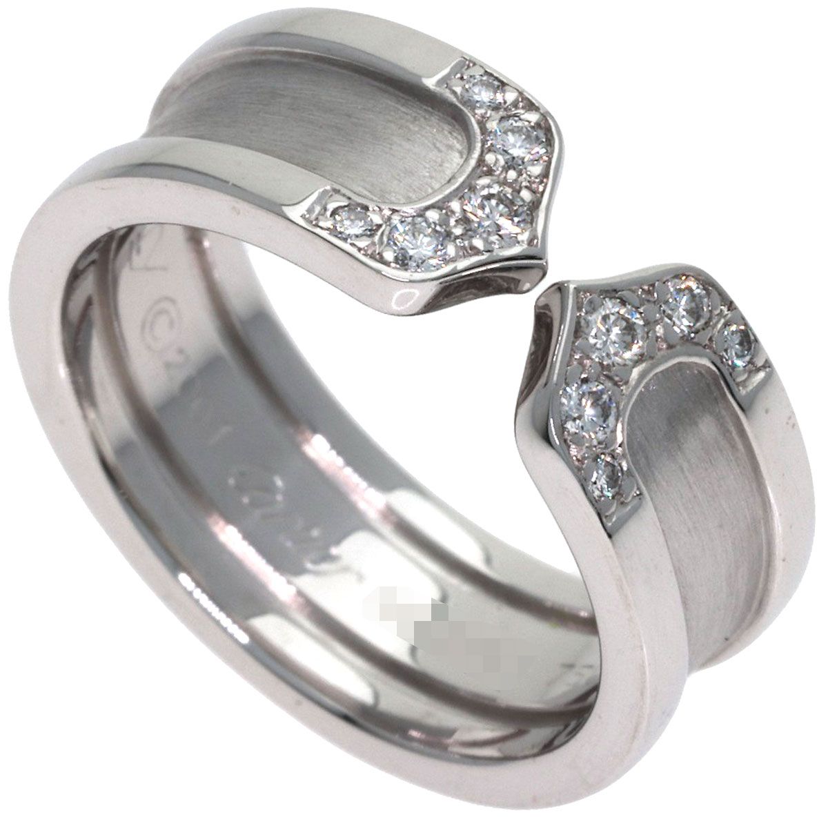 Cartier C2 Diamond 48 Ring 18k White Gold