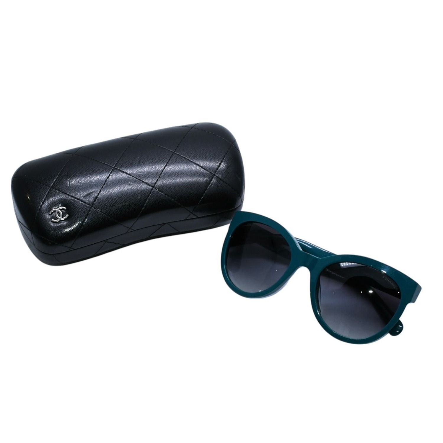 Chanel Boy Cat's Eye Sunglasses S6 Green Eyewear