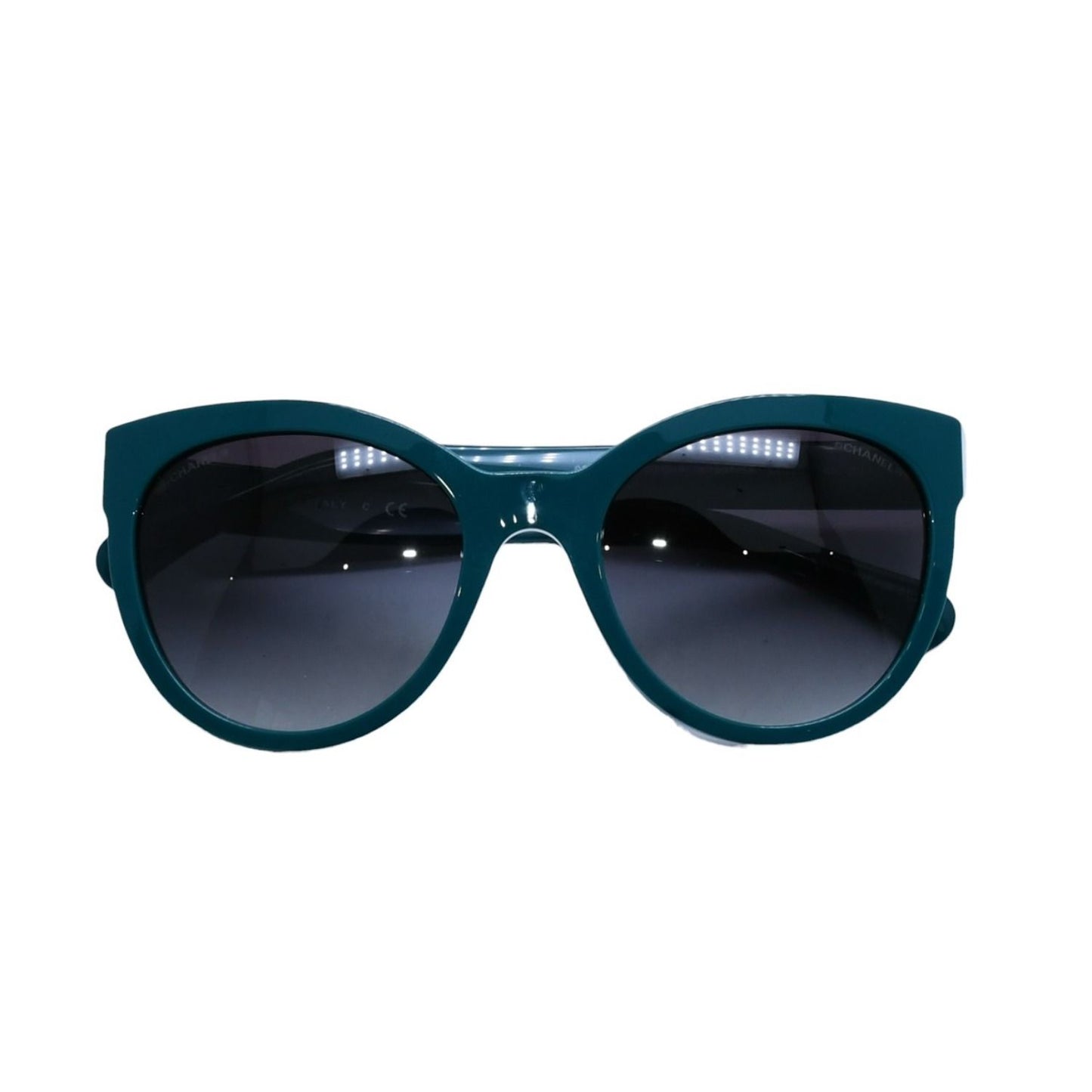 Chanel Boy Cat's Eye Sunglasses S6 Green Eyewear — view 2
